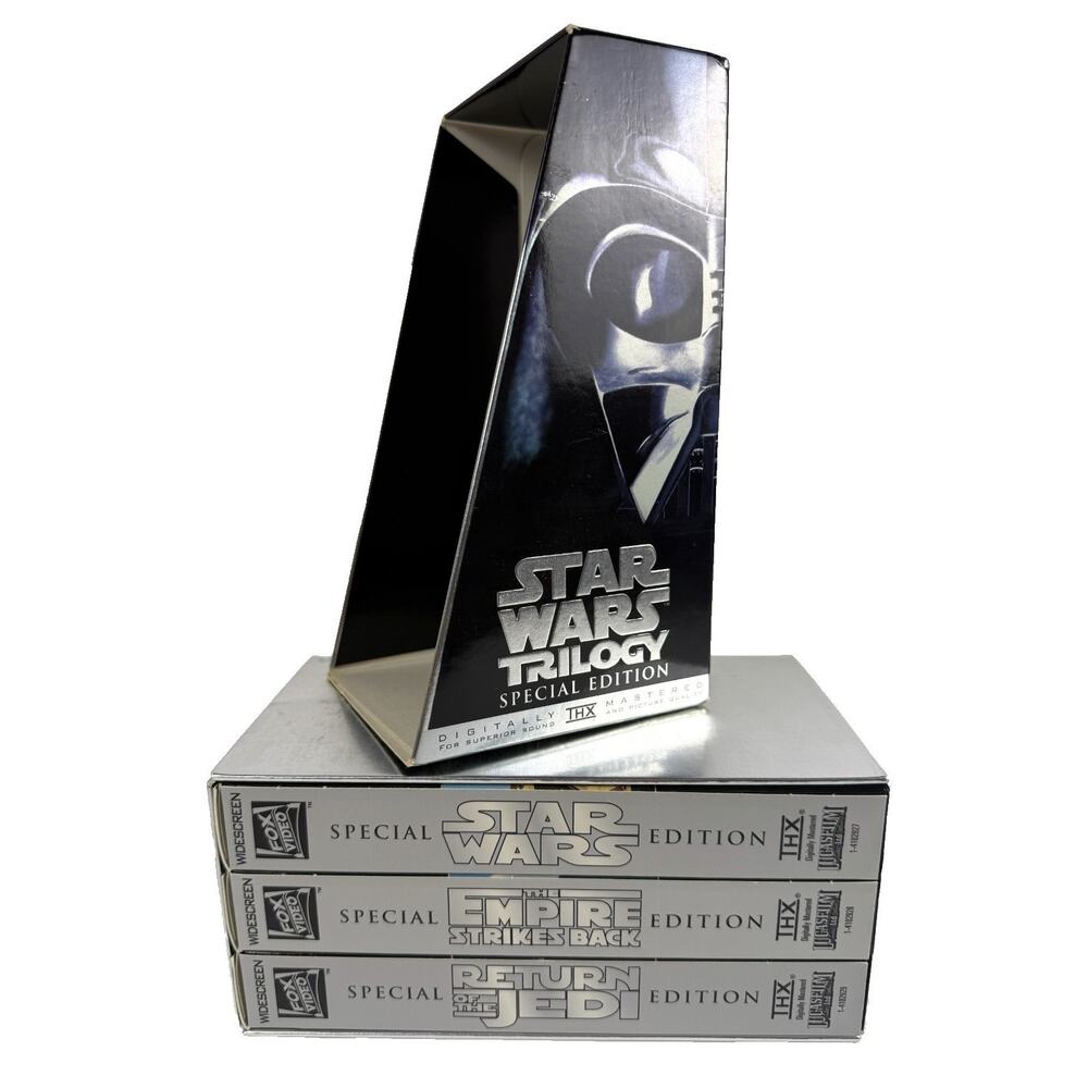 1997 Star Wars Trilogy VHS Widescreen THX Special‎ Edition Silver Box Set Nice!